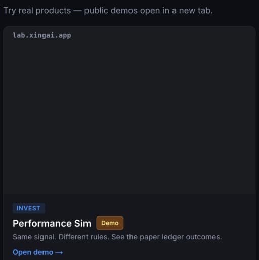 Performance Sim demo